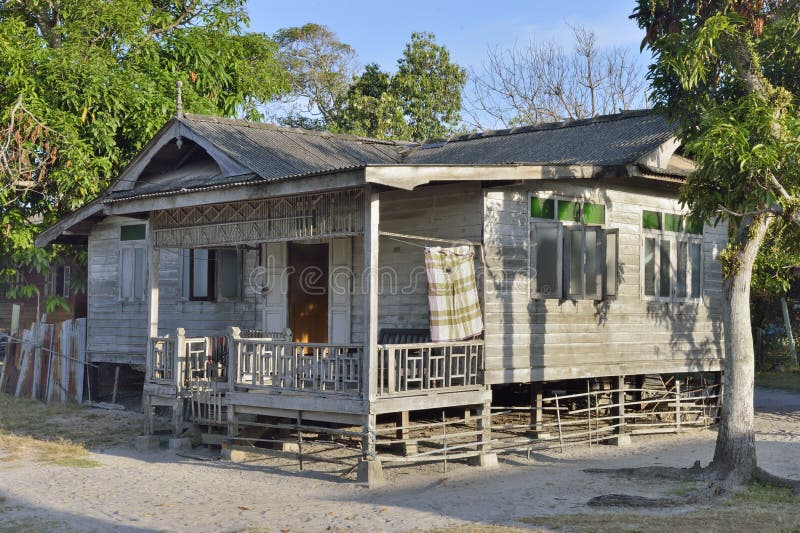 Malaysian wooden beach house