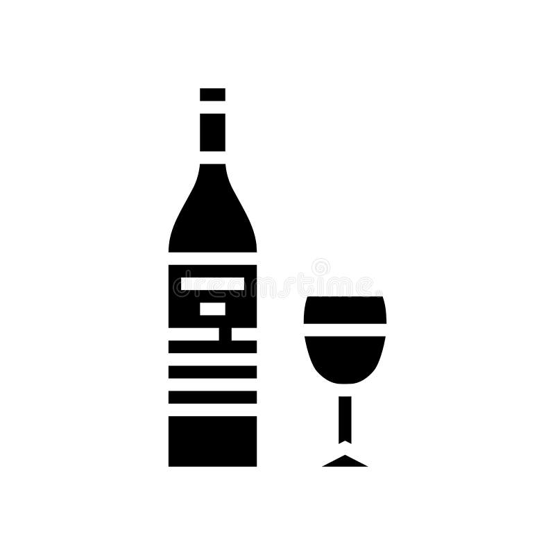 Malbec red wine glyph icon vector illustration stock illustration