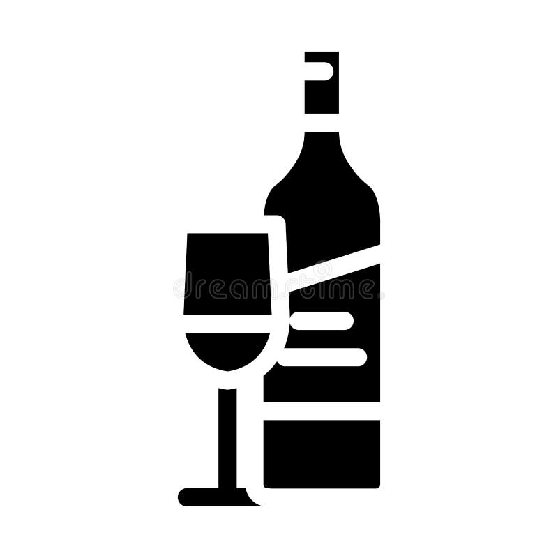 Malbec red wine glyph icon vector illustration royalty free illustration