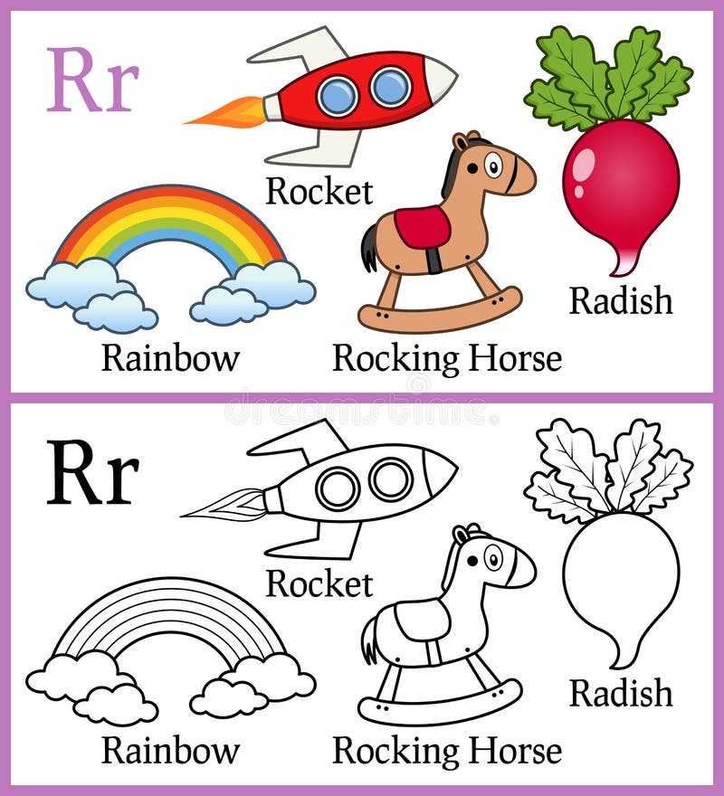 Malbuch für Kinder - Alphabet R