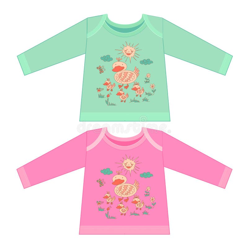 Malbuch für Kinder Flüchtige kleine rosa Ente mit Entlein lizenzfreie abbildung