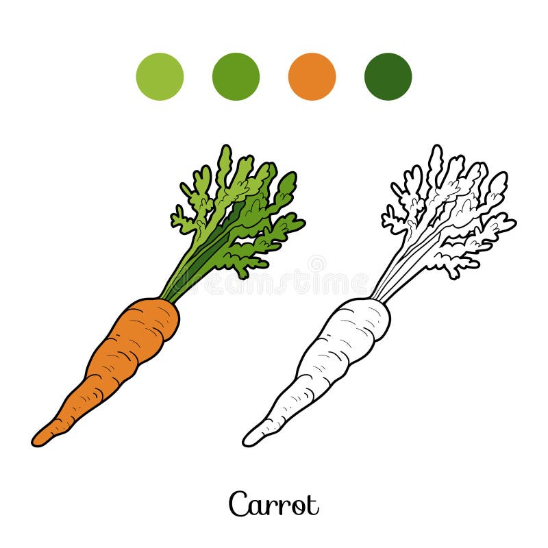 Malbuch: Obst und Gemüse (Karotte)