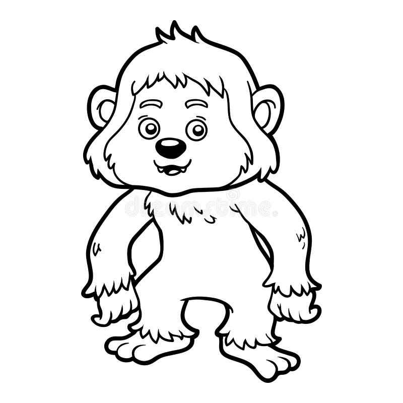 Malbuch, Yeti lizenzfreie abbildung Malbuch, Yeti lizenzfreie abbildung