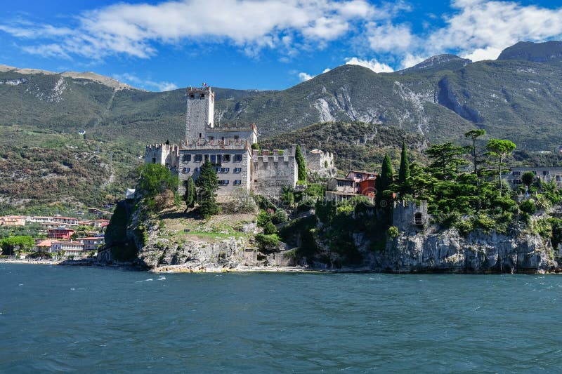 Malcesine Castle on Lake Garda Stock Image Image of nature, tourism