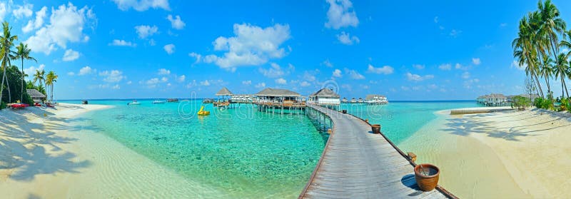 Maldives island Panorama stock photography