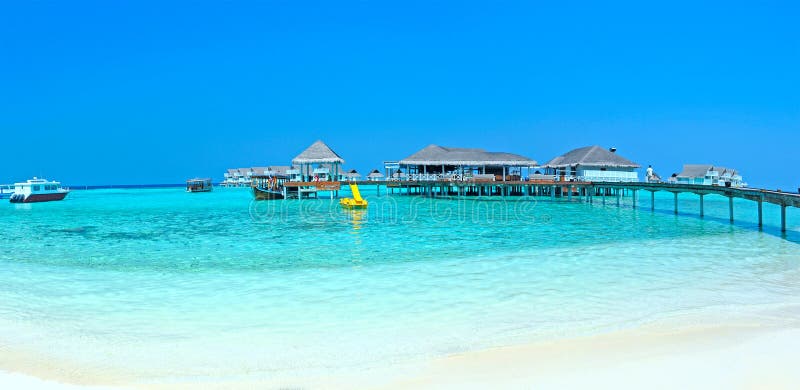 Maldives island Panorama stock images