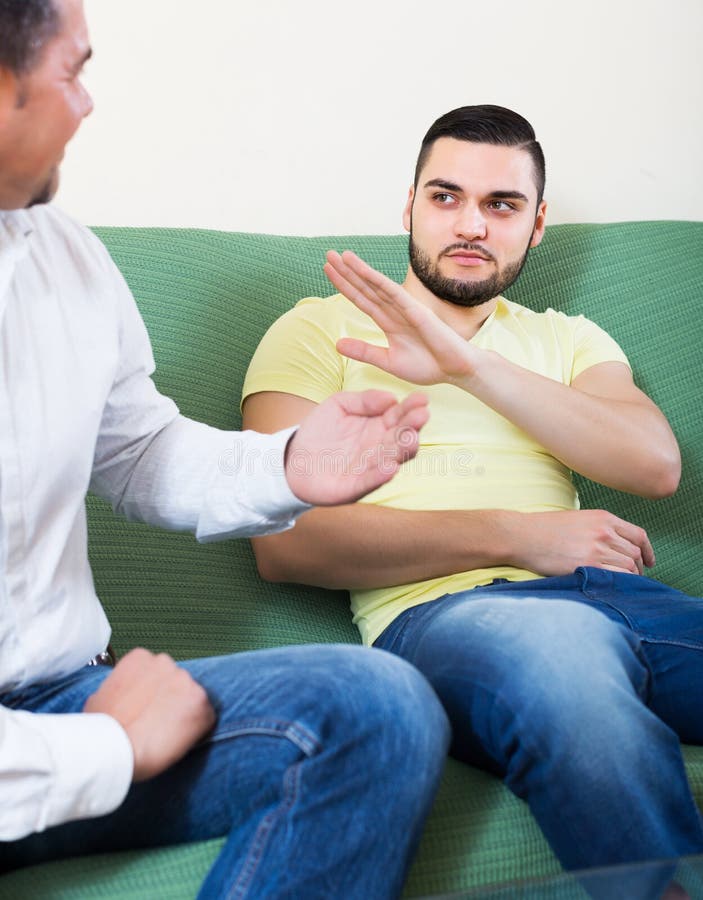 Male Adults Arguing about Something Stock Image - Image of scold