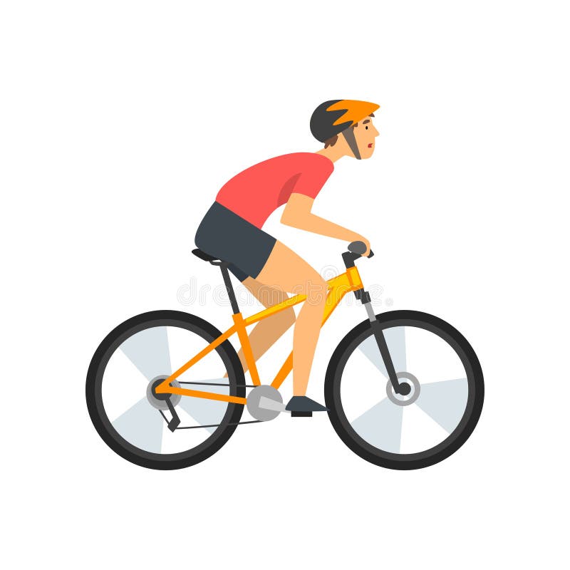 Boy Riding Bike, Teenager Bicyclist, Summer Outdoor Activity Cartoon Vector  Illustration Stock Vector - Illustration of recreation, child: 179837363