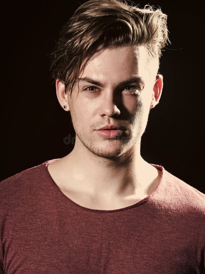 Male Beauty and Grooming Concept. Man with Haircut Posing on Black Background Stock Photo - Image of skin, posing: 119053750 Male Beauty and Grooming Concept. Man with Haircut Posing on Black Background Stock Photo - Image of skin, posing: 119053750