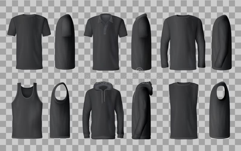 Download Black Sweatshirt Hoodie Without Zip Template In Three ...