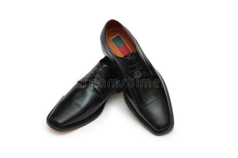 Black Male Shoe and Red Female Stock Image - Image of pair, fashion ...