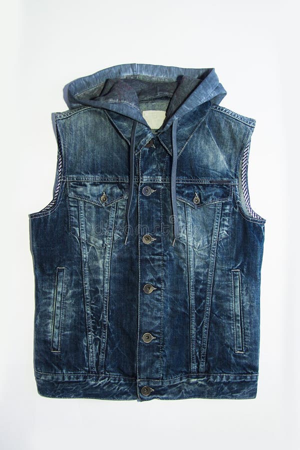 Denim vest stock image. Image of chap, abdomen, jeans, cucifix 478275