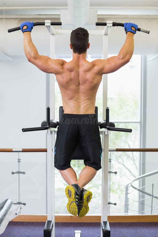 Shirtless Male Body Builder Doing Pull Ups Stock Photos Free & RoyaltyFree Stock Photos from
