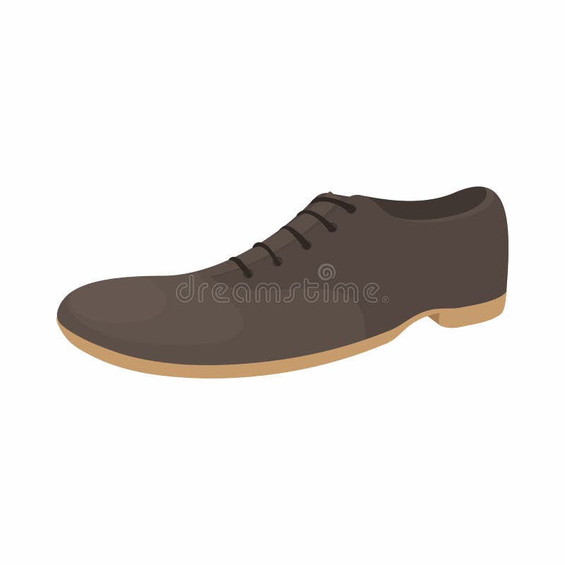 Male Brown Shoe Icon, Cartoon Style Stock Vector - Illustration of ...