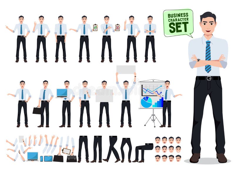 Man constructor body avatar creator vector cartoon character creation spare  parts spares animation. Stock Vector by ©adekvat 162403558