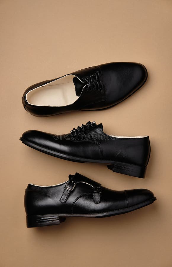 Brown Leather Men`s Shoes of Classic Style, a Pair of Shoes with ...