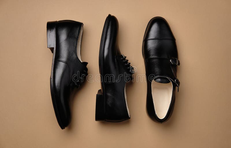 Brown Leather Men`s Shoes of Classic Style, a Pair of Shoes with ...