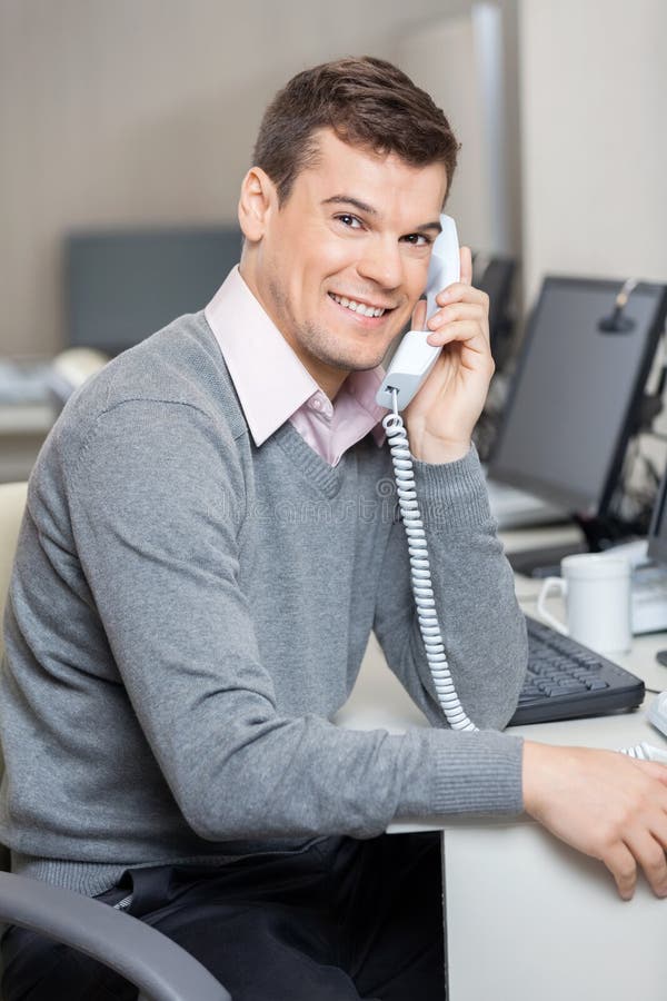 Confused Customer Service Representative Holding Stock Image - Image of