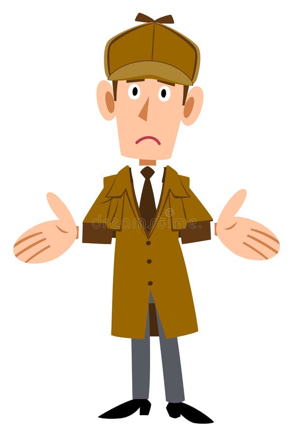 Male Detective`s Resignation Gesture Stock Vector - Illustration of ...