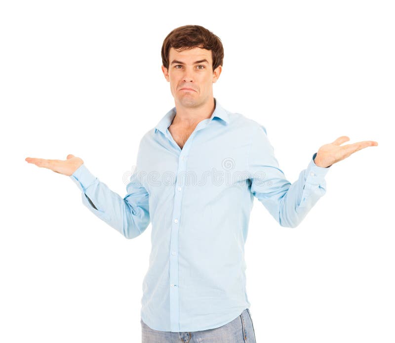 Male don't know what to do royalty free stock photography