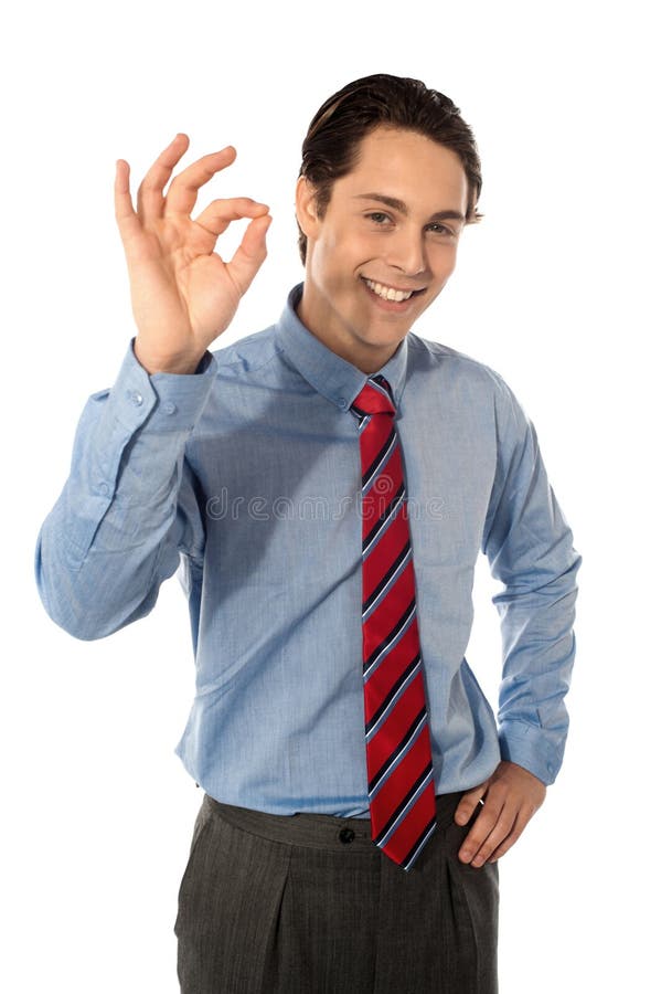 Male executive gesturing great ok sign royalty free stock images Male executive gesturing great ok sign royalty free stock images