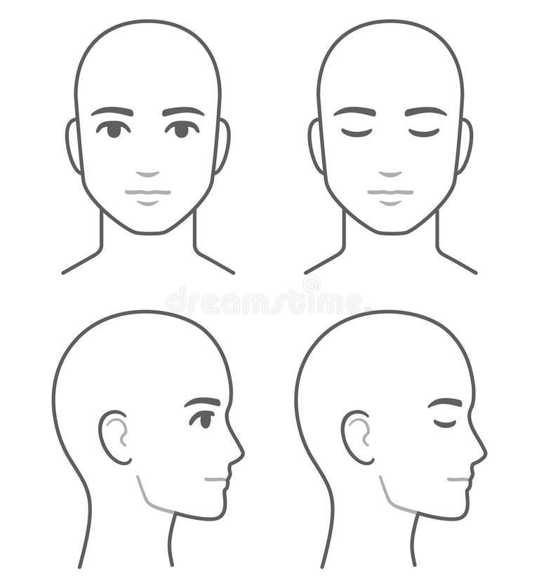 Face Chart Eyes Closed Stock Illustrations – 23 Face Chart Eyes Closed ...