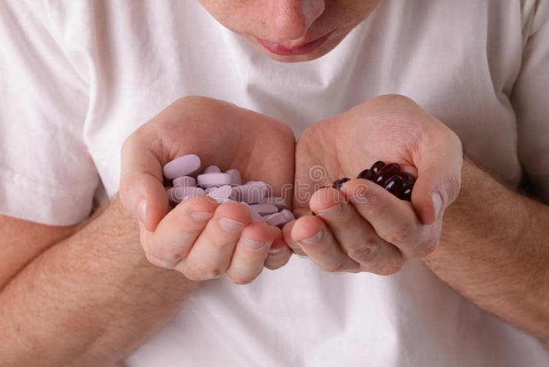 Male face and pills stock photo. Image of give, antibiotic 15276040
