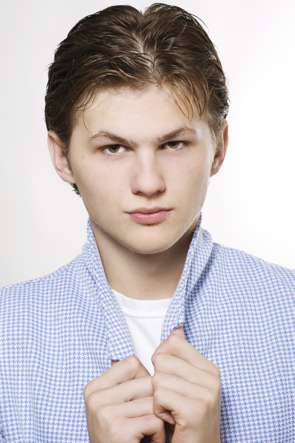 Male fashion model posing in suit jacket