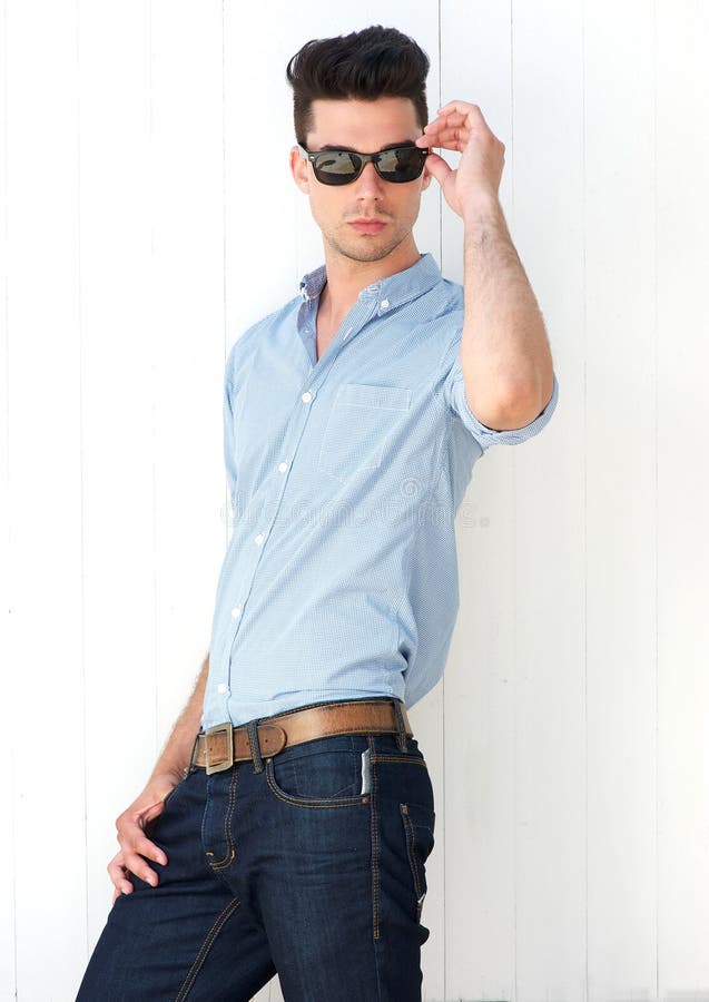 Male Fashion Model with Sunglasses Stock Photo - Image of cool, modern ...