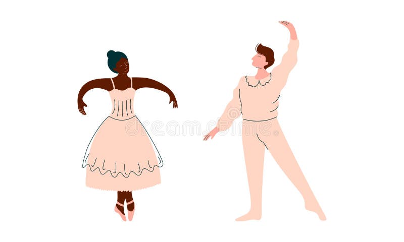 Male Ballet Dancer Character Dancing Cartoon Vector Illustration on a White  Background Stock Vector - Illustration of active, dance: 118682638