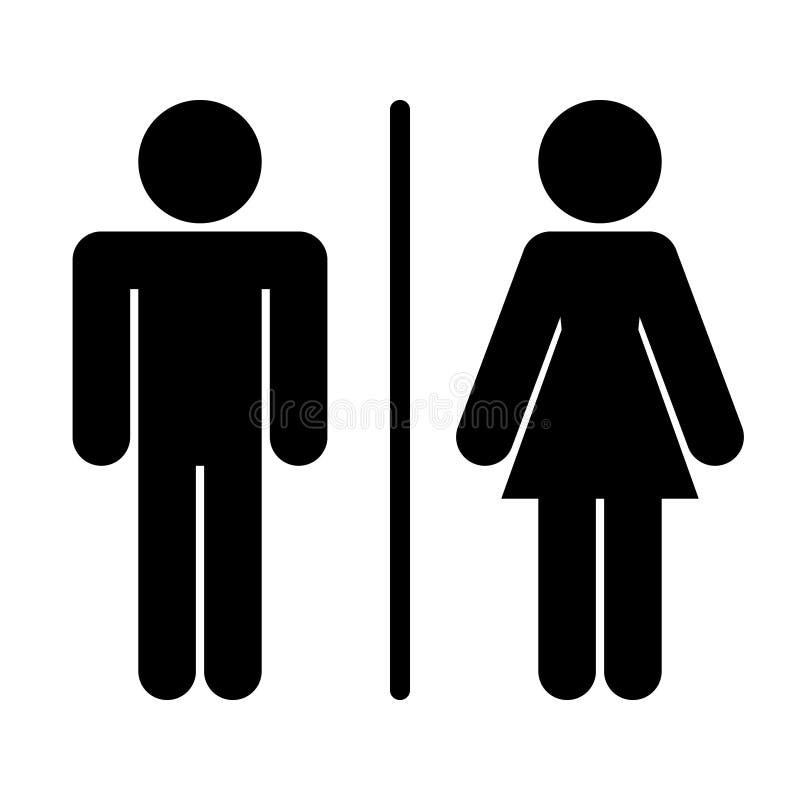 kwaliteit recept kijk in Male Female Men Women Toilet Restroom Sign Logo Black Silhouette Style  Stock Vector - Illustration of signage, information: 172425382