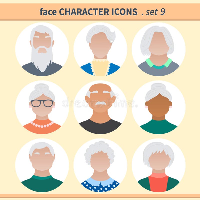 Character icons. Character icon. Characteristics icon.