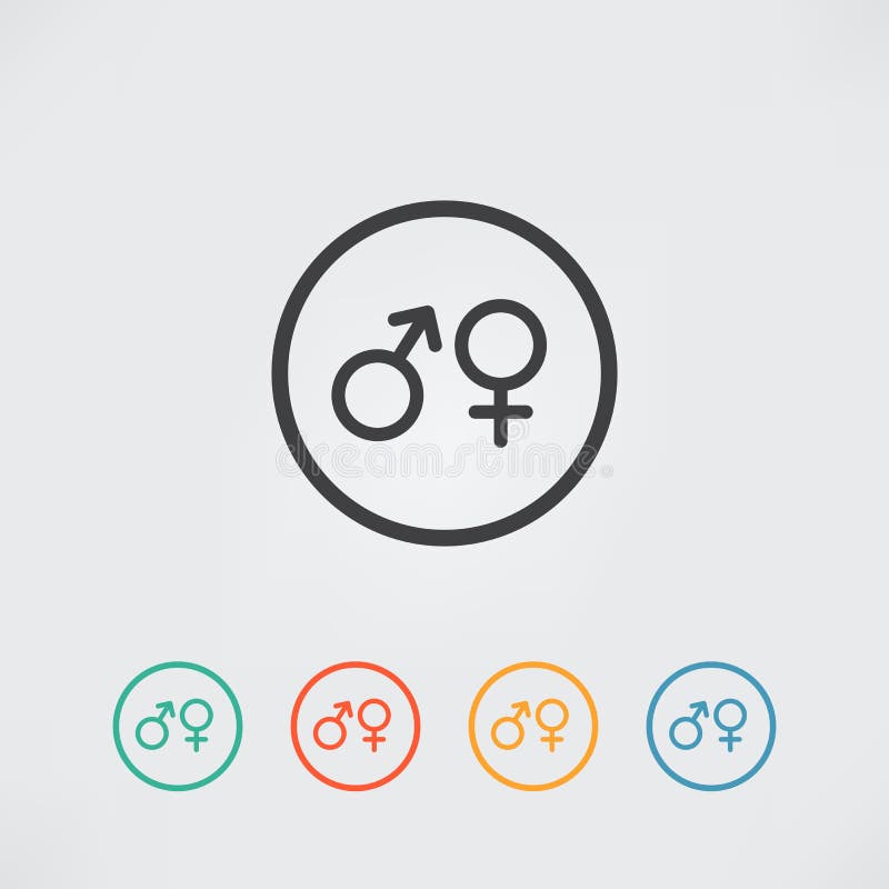 Male And Female Sex Symbol Vector Icon Stock Vector Illustration Of 