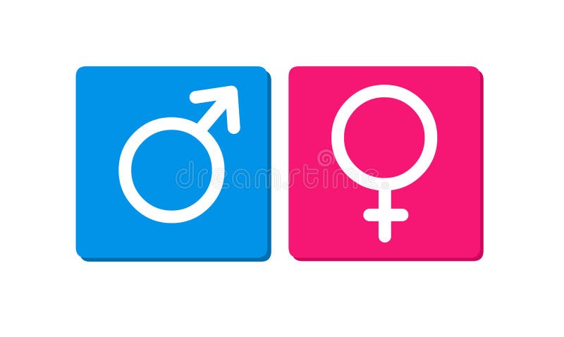 Male and female sex symbols.Gender symbol icons.