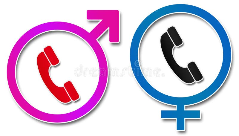 Male Female Sign With Phone