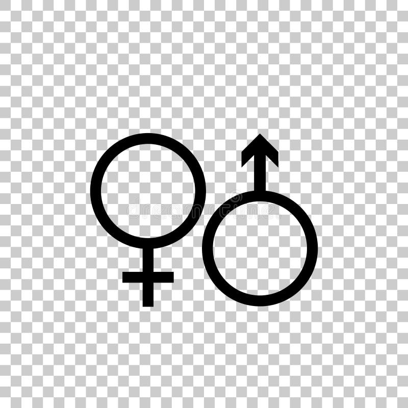 Male and female symbol set. Vector icon royalty free illustration
