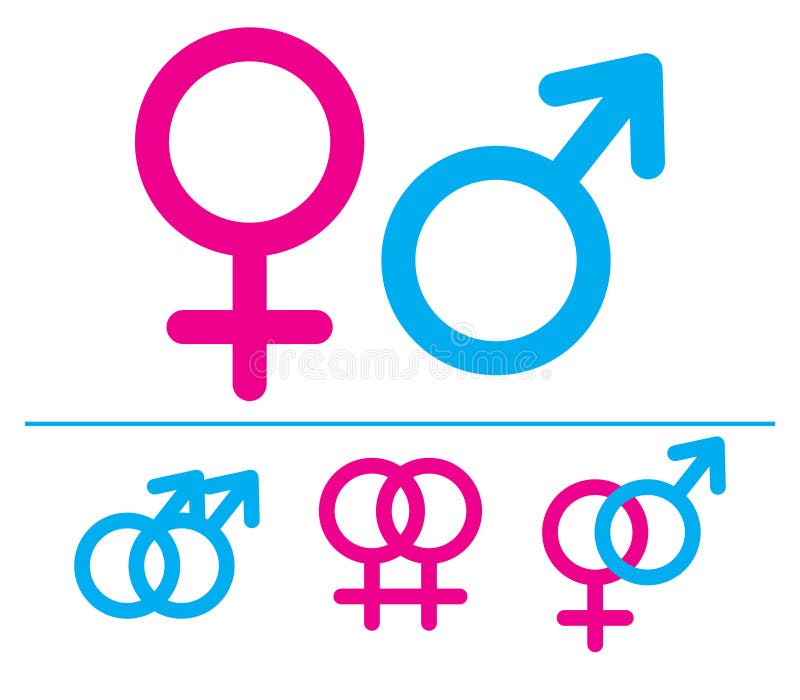 Male and female symbols.