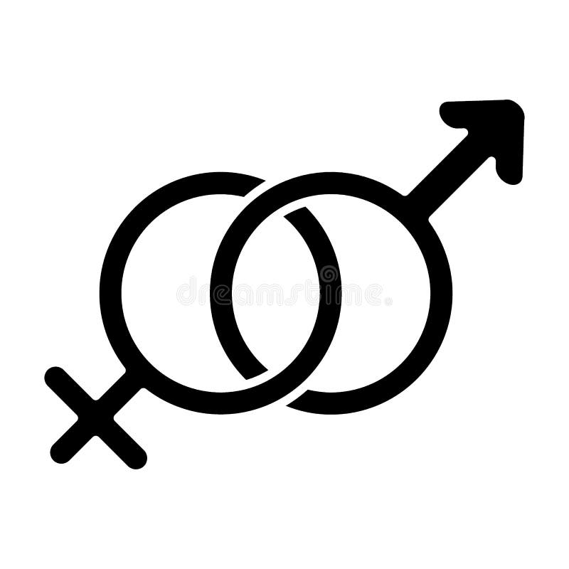 Male And Female Symbols Line And Glyph Icon Gender Sign Vector