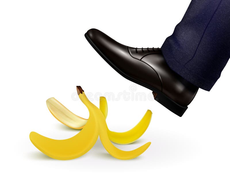 Banana Peel Composition stock illustration. Illustration of danger ...