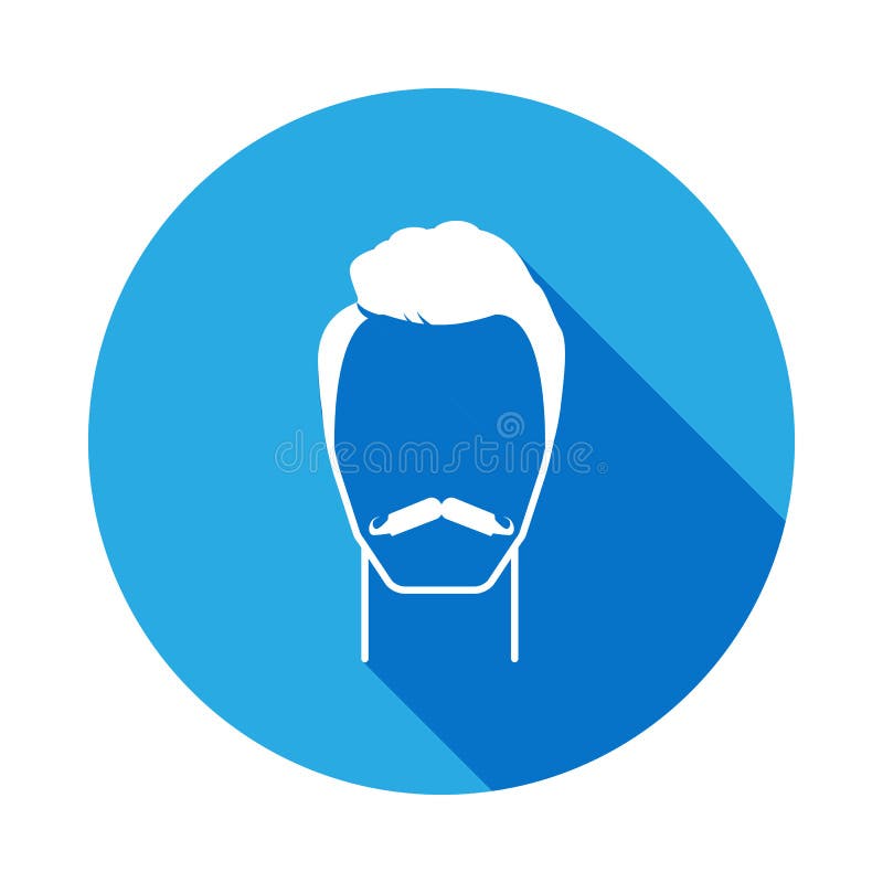 Male Hair and Beard Styles Icon with Long Shadow. Signs and Symbols Can Be  Used for Web, Logo, Mobile App, UI, UX Stock Illustration - Illustration of  hairstyle, gentleman: 138580320