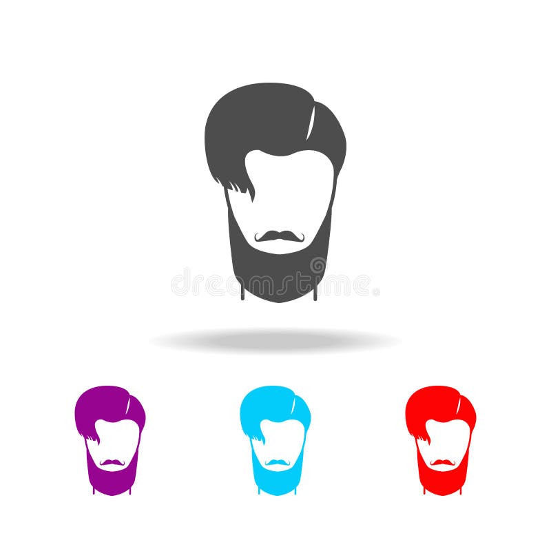 Male Hairstyle and Beard. Elements of Barber in Multi Colored Icons.  Premium Quality Graphic Design Icon Stock Illustration - Illustration of  model, people: 117319014