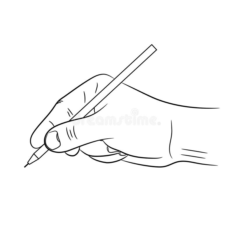 Hand Holding Writing Utensils, #845258