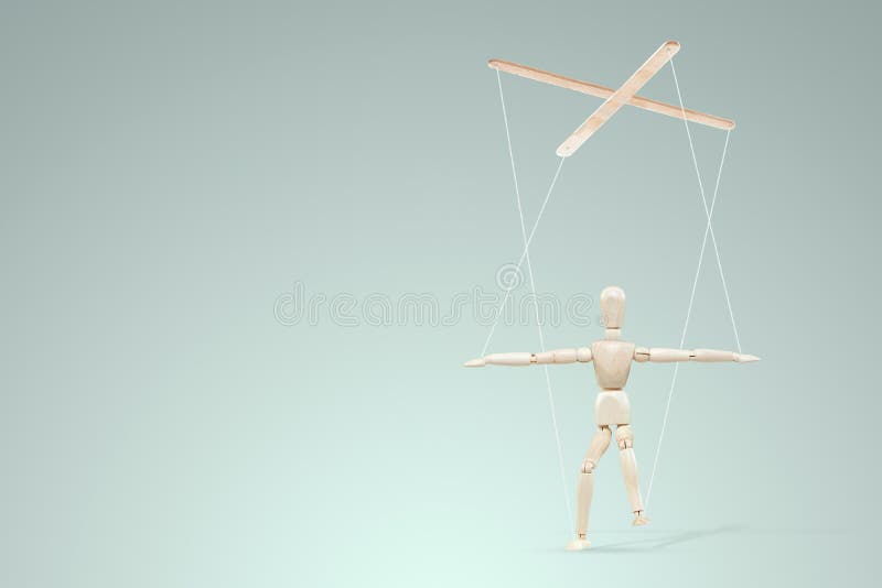 Man puppeteer manipulates people by controlling population with help of  threads. 24485230 PNG