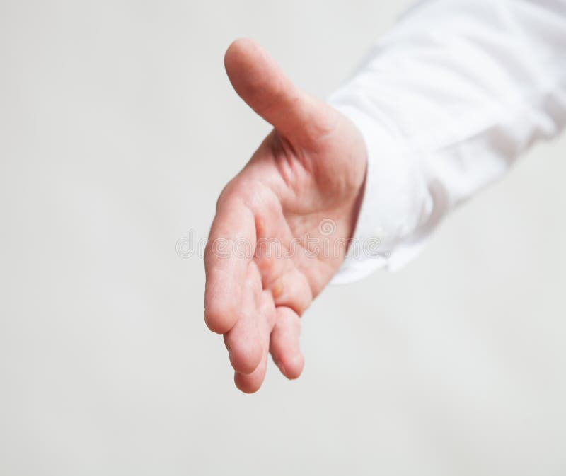 Male hand showing a gesture of a support