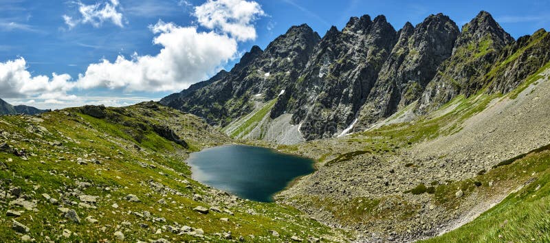 Male Hincovo pleso lake in High Tatras