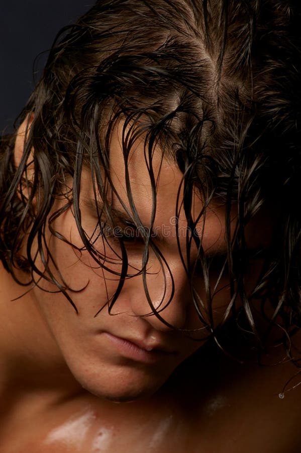 Male with Long Hair in Thought Stock Image - Image of eyes, handsome: 1175531 Male with Long Hair in Thought Stock Image - Image of eyes, handsome: 1175531