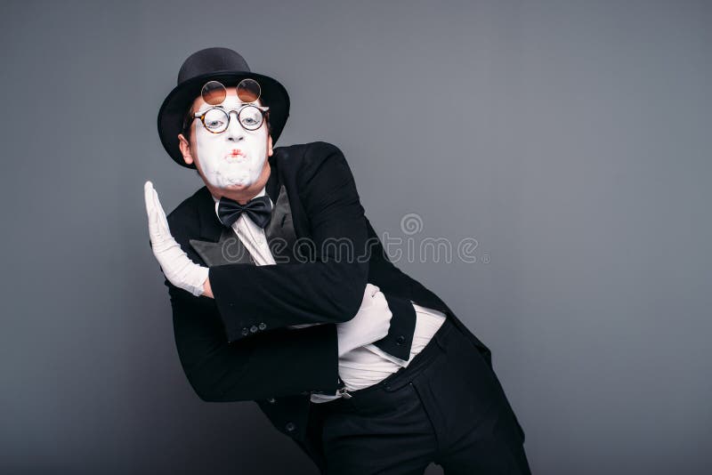 Male pantomime actor fun performing royalty free stock photo Male pantomime actor fun performing royalty free stock photo