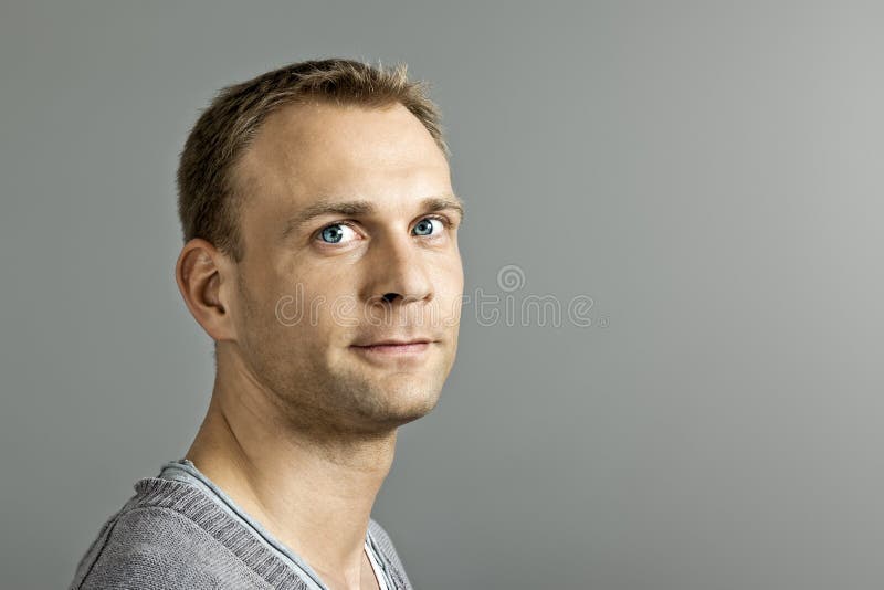 Male portrait stock photo. Image of life, adult, blue - 23975466