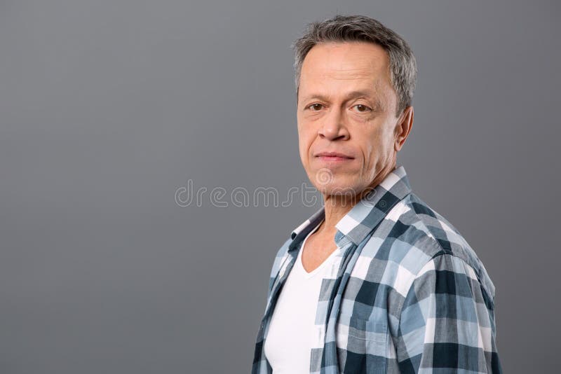 Serious nice man looking at you royalty free stock photography Serious nice man looking at you royalty free stock photography