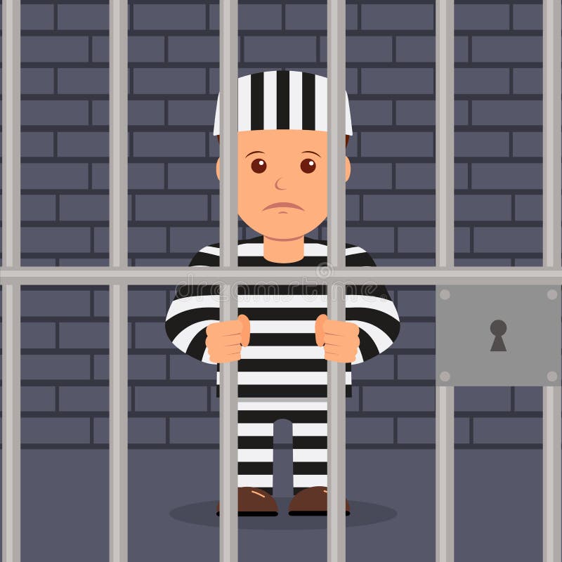 Cartoon Prisoner stock illustration. Illustration of sorry - 12014262